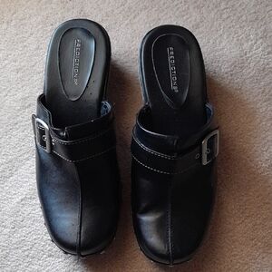 Predictions Black Mules with Buckle